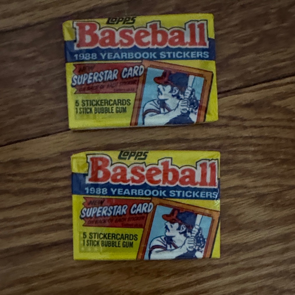 1988 Topps Baseball Yearbook Stickers two new unopened packs